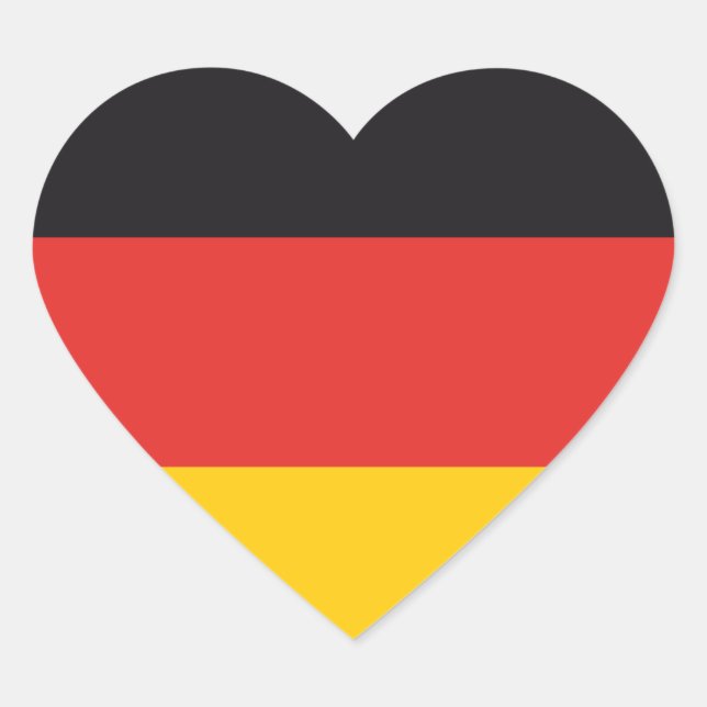 Germany Flag x20 stickers german heart shaped flag (Front)