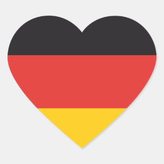 Germany Flag x20 stickers german heart shaped flag