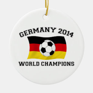Germany Football Champions 2014 Ceramic Tree Decoration