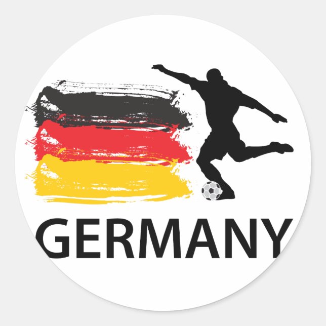 Germany Football Classic Round Sticker (Front)