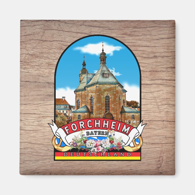 Germany Forchheim Vintage souvenir Magnet (Front)