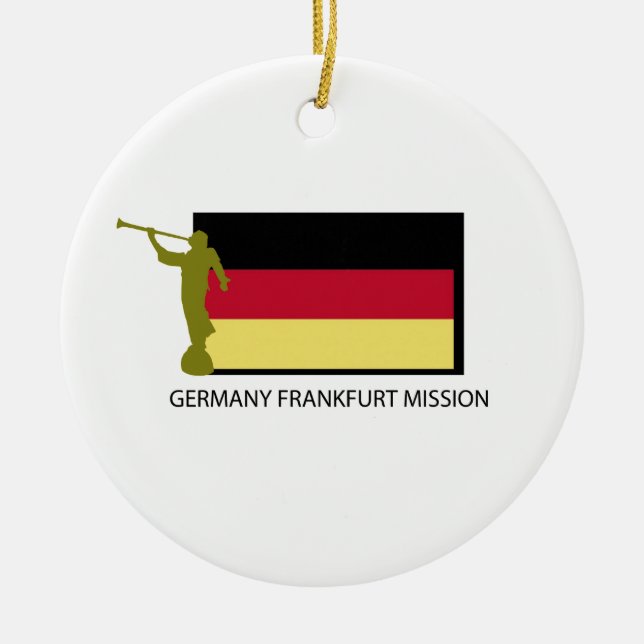GERMANY FRANKFURT MISSION LDS CTR CERAMIC TREE DECORATION (Front)