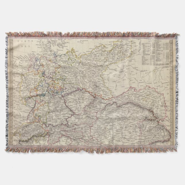 Germany general map throw blanket (Front)