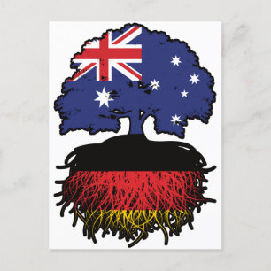 Germany German Australian Australia Tree Roots Postcard