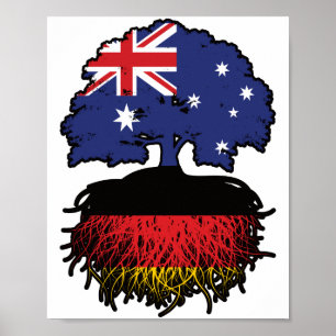 Germany German Australian Australia Tree Roots Poster