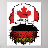 Germany German Canadian Canada Tree Roots Flag