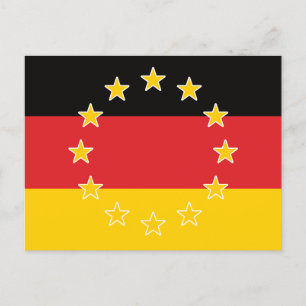 Germany German EU Europe European Flag Postcard