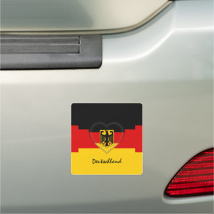 Germany & German Flag, Eagle Heart /car travel Car Magnet
