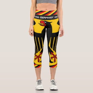 Germany & German Flag fashion, Fitness, Sports Capri Leggings