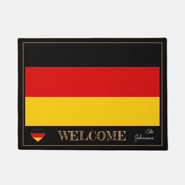 Germany & German Flag house mats /sports Welcome (Front)