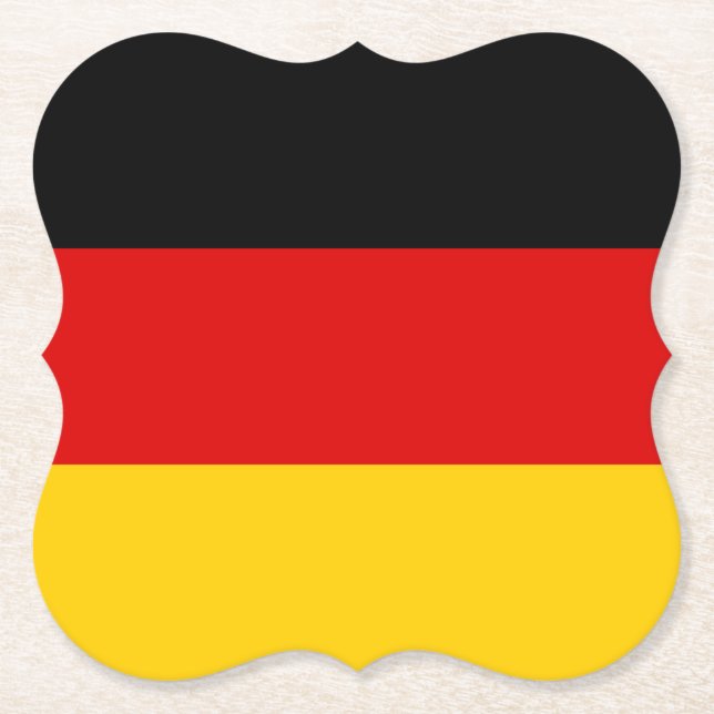 Germany (German) Flag Paper Coaster (Front)