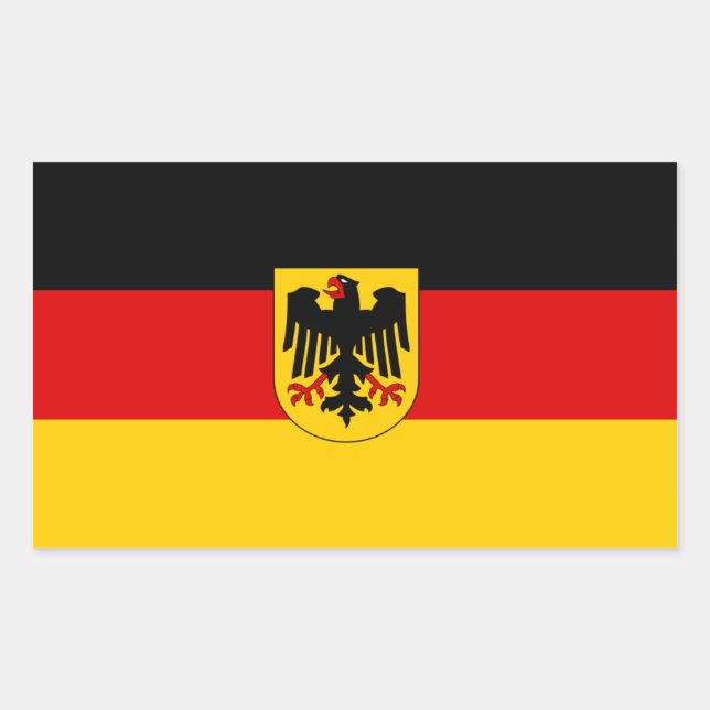 Germany/German Flag Rectangular Sticker (Front)
