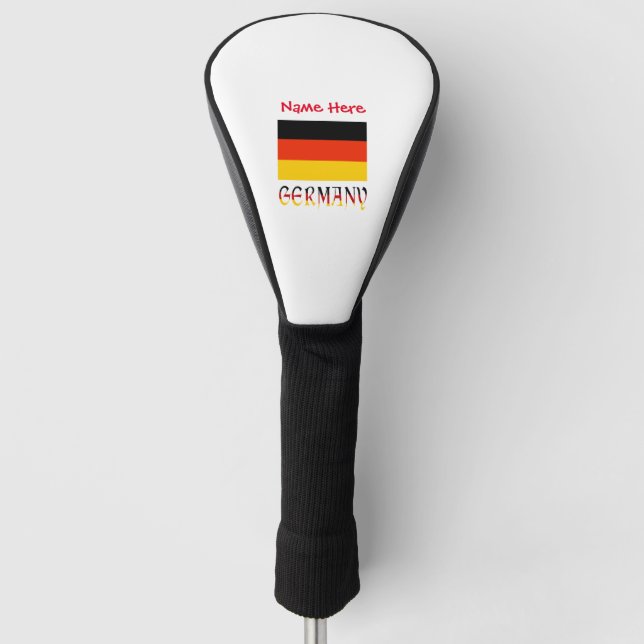 Germany German Flag Red Personalisation  Golf Head Cover (Front)