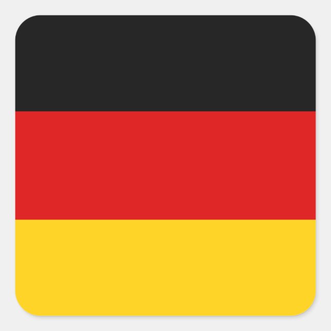 Germany (German) Flag Square Sticker (Front)