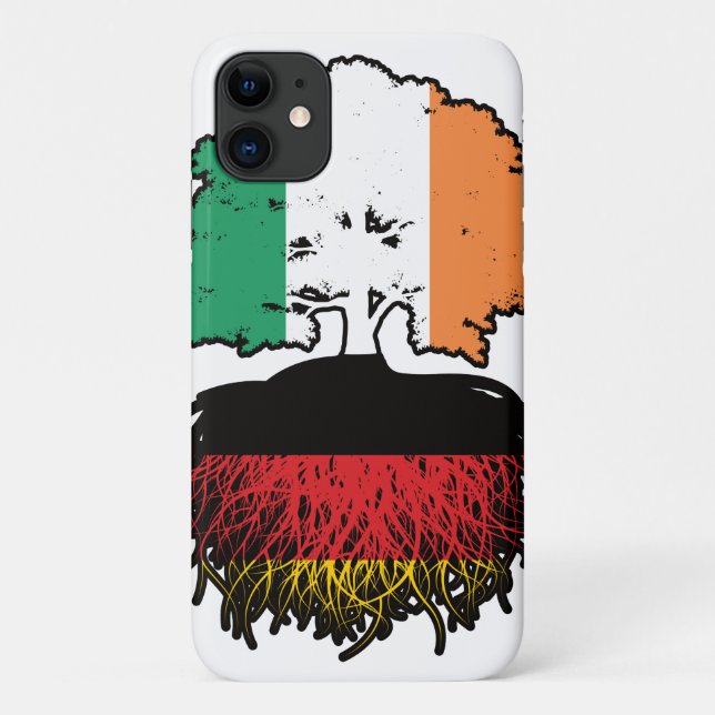 Germany German Irish Ireland Tree Roots Flag Case-Mate iPhone Case (Back)