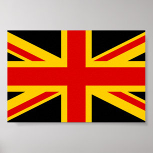Germany German United Kingdom UK British Flag Poster