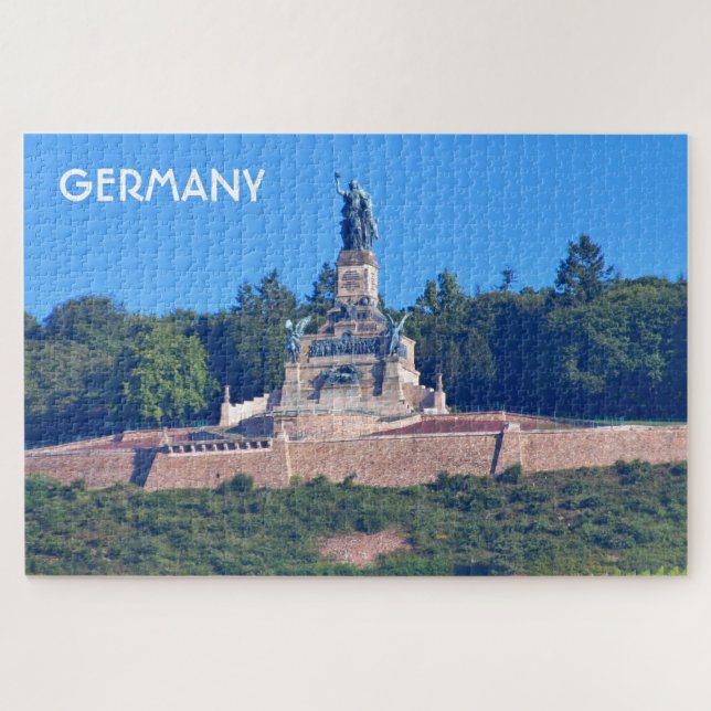 Germany: Germania statue, Rudesheim   Jigsaw Puzzle (Horizontal)