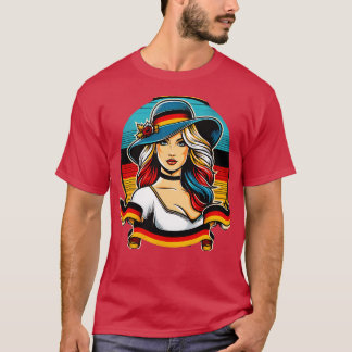 Germany Girl Germany Flag for Women Patriotic Germ T-Shirt