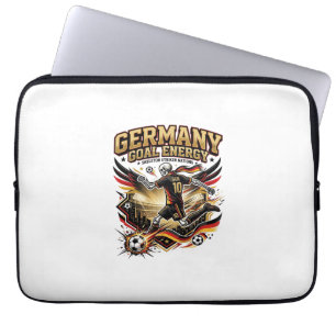 Germany Goal Energy Skeleton Striker Nations Bold Laptop Sleeve
