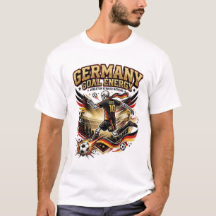 Germany Goal Energy Skeleton Striker Nations Bold T-Shirt