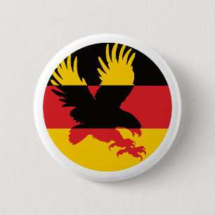 Germany Golden Eagle German National Animal Flag 6 Cm Round Badge