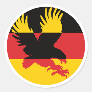 Germany Golden Eagle German National Animal Flag Classic Round Sticker
