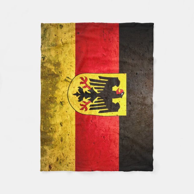 Germany Grunge Flag Fleece Blanket (Front)
