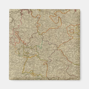 Germany hand oclored atlas map magnet