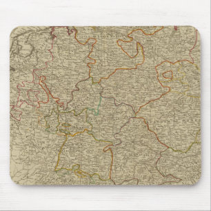 Germany hand oclored atlas map mouse mat