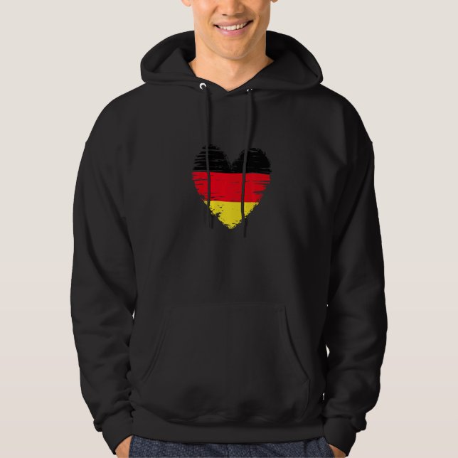 Germany Heart German Flag German Pride Hoodie (Front)