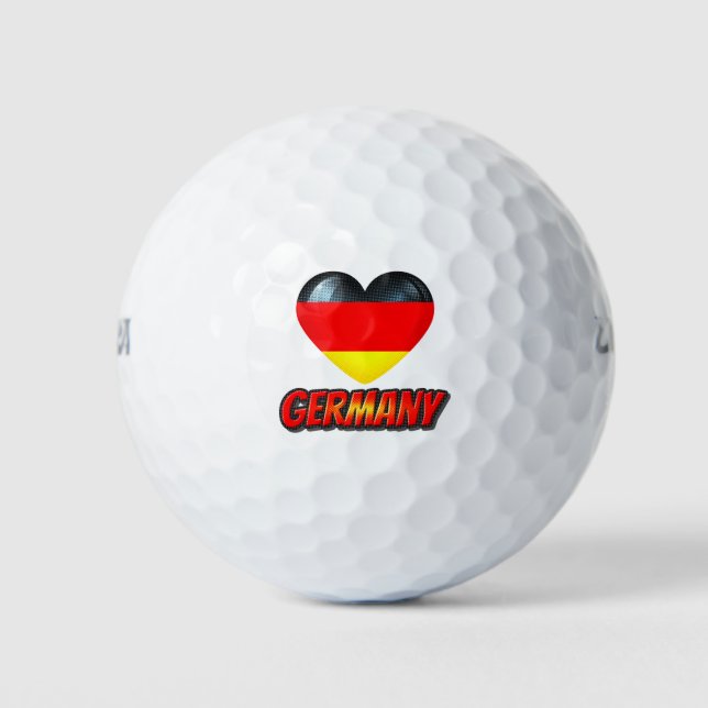 Germany Heart Golf Balls (Front)