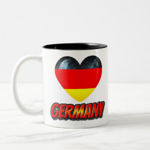 Germany Heart Two-Tone Coffee Mug