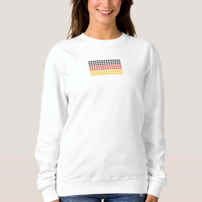 Germany HEARTS FLAG Womens Sweatshirt (Front)