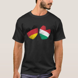 Germany Hungary Heart German Flag Hungarian Flag H T-Shirt