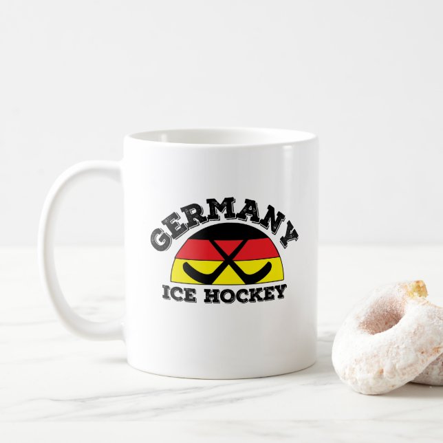 Germany Ice Hockey Coffee Mug (With Donut)