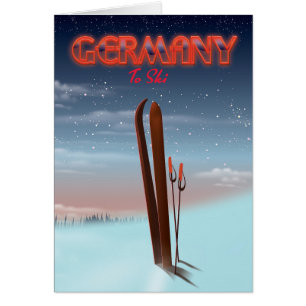 Germany Ice Ski travel poster