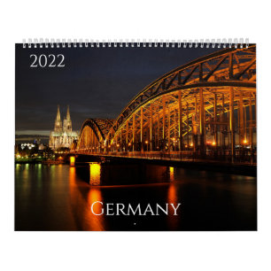 Germany in Pictures Two Page Large Calendar, White Calendar