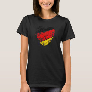 Germany in the colours of the flag heart T-Shirt