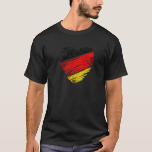 Germany in the colours of the flag heart T-Shirt