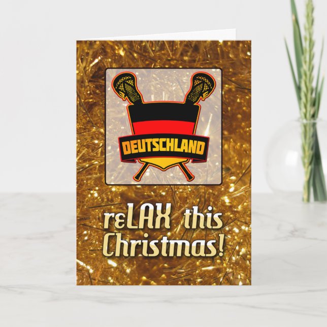 Germany Lacrosse Shield Christmas Card (Front)