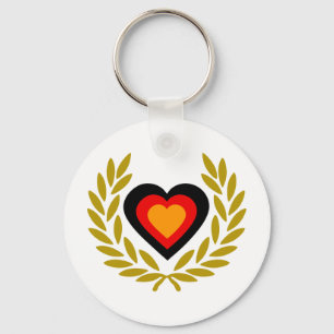 germany-laurel-heart. key ring