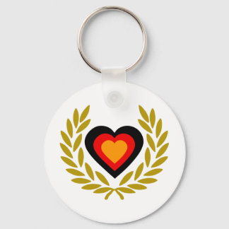 germany-laurel-heart. key ring