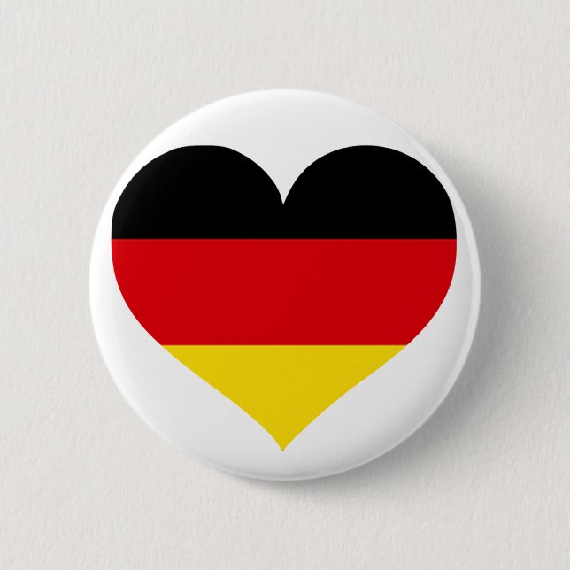 Germany Love 6 Cm Round Badge (Front)