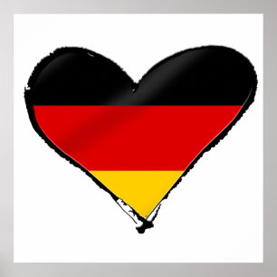 Germany love heart - My big German heart Poster