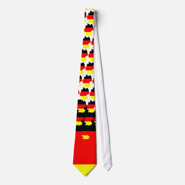Germany map and flag - Tie (Front)