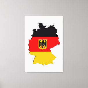 Germany map canvas print