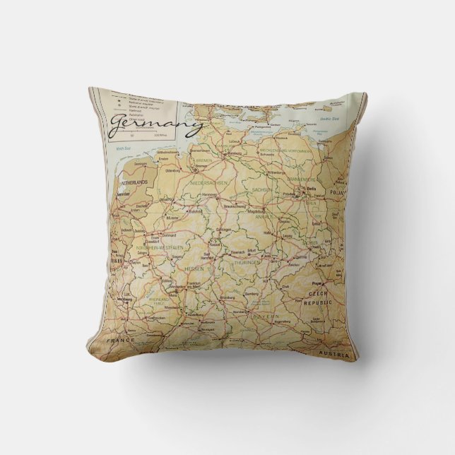 Germany map cushion (Front)