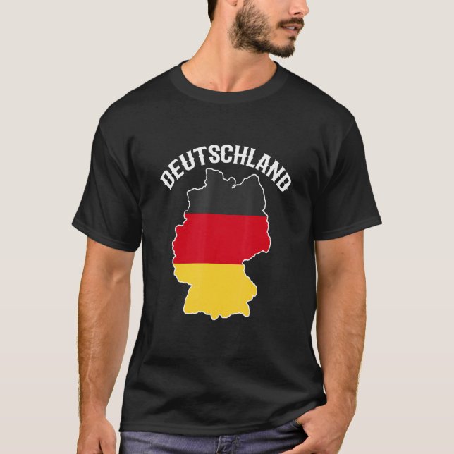 Germany Map Deutschland Germany Country Map Flag T-Shirt (Front)