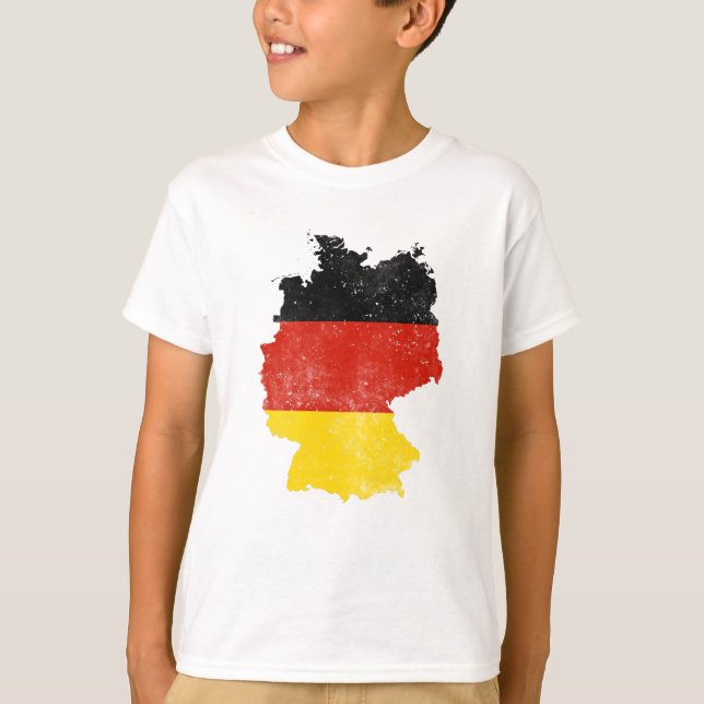 Germany Map Flag Gift T-Shirt (Front)