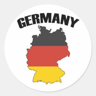 Germany Map - German Flag - Deutschland Travel Classic Round Sticker